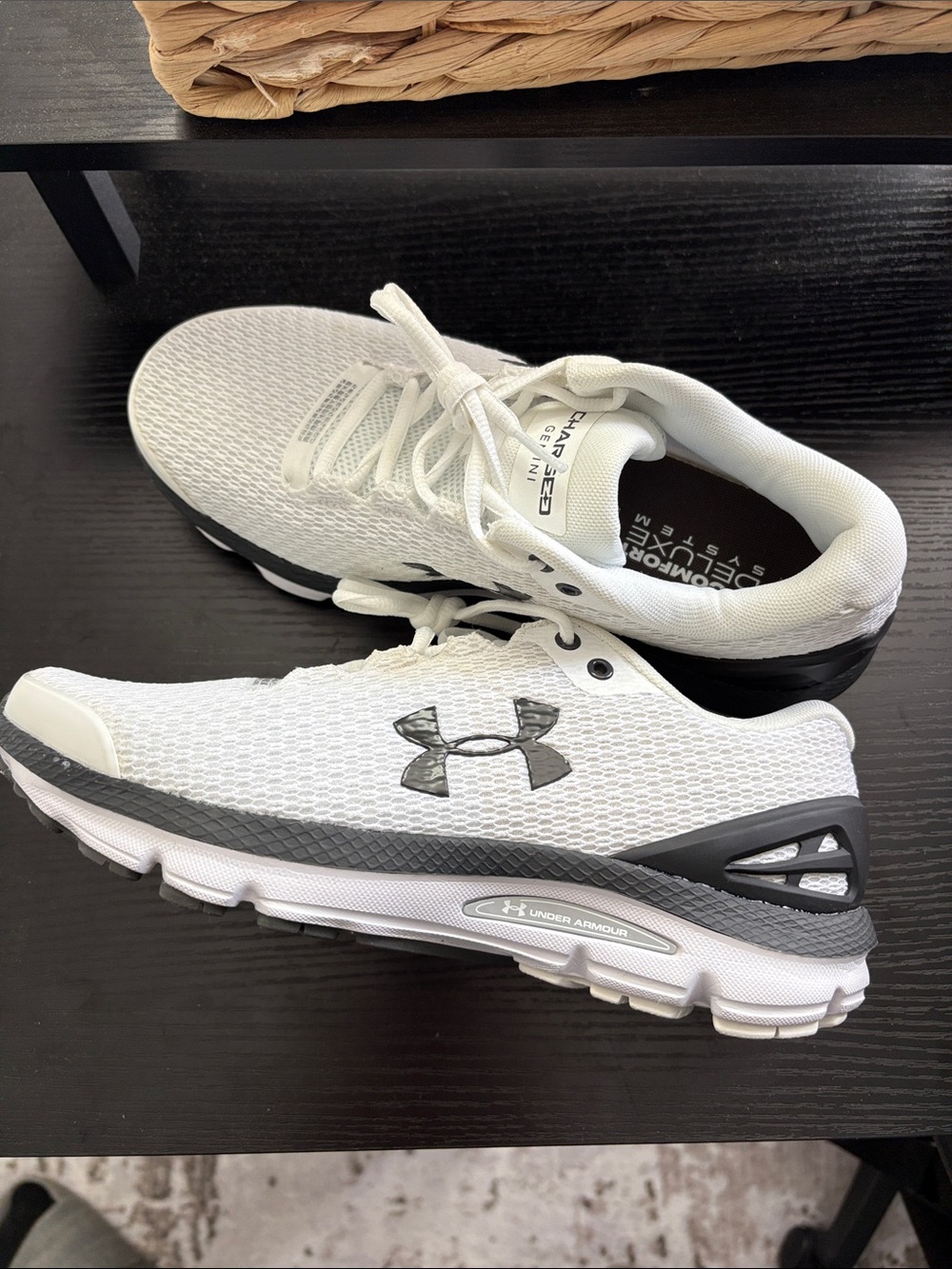 Under Armour White and Gray Men's Training Sneakers
